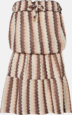Melissa Odabash Isla strapless striped minidress