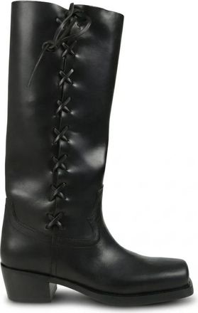 PARIS TEXAS Roxanne Boot - Dames - Cowboylaarzen - Zwart - 37 EU - Leer - Schoenen
