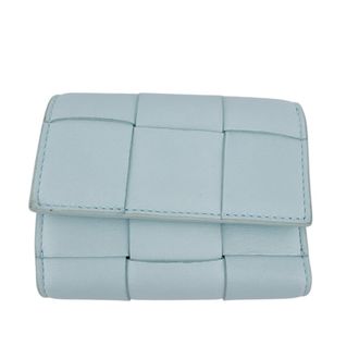 Bottega Veneta Blue Leather Wallet (Tri-Fold) (Pre-Owned)
