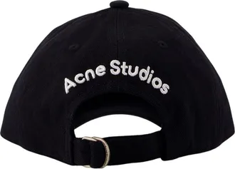 Acne Studios Unisex Cap - Acne Studios Cotton Black Accessories Hats