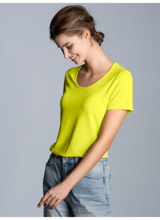 Trigema T-Shirt TRIGEMA TRIGEMA Rundhalsshirt aus Viskose, Damen, Gr. XL, gr&uuml;n (powergr&uuml;n), 94% Viskose, 6% Elasthan, Basic, Shirts T-Shirt