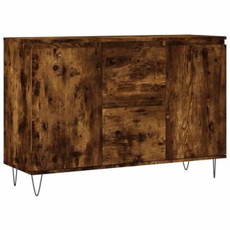 Berkfield Home Sideboard Smoked Oak 104x35x70 cm Engineered Wood in Brown | Size: 104 x 35 x 70 cm