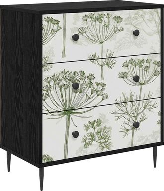 vidaXL Cajonera Gotha Estampado De &Aacute;rbol Verde 66 X 36,5 X 76 Cm Vidaxl