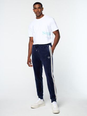 Sergio Tacchini Damarindo Velour Track Pant in Maritime Blue at Nordstrom, Size Xxx-Large
