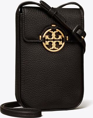 Tory Burch Womens Miller Phone Crossbody in Black, One Size