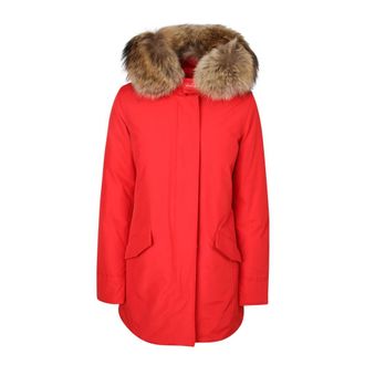 Woolrich Red Three-quarter Jacket Women - female - Woolrich - Winter Jackets - Red - S - Jackets
