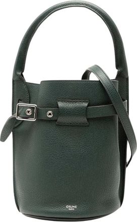 Celine Bolso Cubo de Cuero Pre-owned - Pre-owned - Mujer - Verde - ONE SIZE