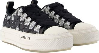 Amiri Glitter Stars Court Low Sneakers - Gray