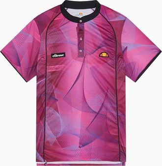 Ellesse Mens Riniana Polo Collared Neck Short Sleeve Shirt - All Over Print - Size: 36