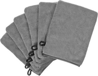 No Brand 8 Guantes De Ba&ntilde;o De Microfibra, 15x21 Cm, Suaves Y Absorbentes, Que Se Pueden Usar Como Toallas De Ba&ntilde;o, Reutilizables, Para Desmaquillar, Color Gris