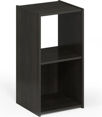 Furinno Pelli Cubic Storage Cabinet, 2x1, Espresso, 18049EX