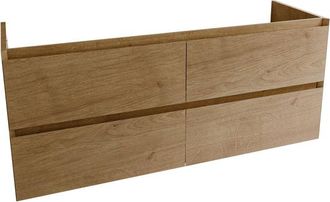 Saniclass Holz Pure Badkameronderkast - 140x45x60cm - 4 lades - Eiken natural