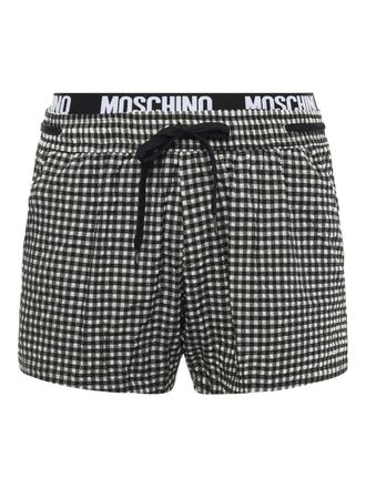 Moschino gingham-check pattern swim shorts - men - Polyamide/Polyester/Elastane - L - Black