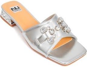Ninety Union Charm Crystal Embellished Sandal in Silver at Nordstrom Rack, Size 11