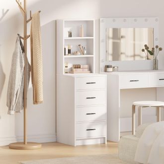 Berkfield Home Highboard White 40x41x135 cm Engineered Wood | Size: 40 x 41 x 135 cm