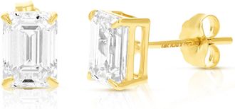 Vir Jewels 2 cttw Emerald Lab Grown Diamond Stud Earrings in 14K Gold With Push Backs For Women