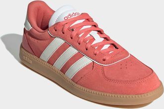 adidas Sneaker ADIDAS SPORTSWEAR BREAKNET SLEEK, Damen, Gr. 38,5, rot (preloved scarlet, core wei&szlig;, cloud wei&szlig;), Leder, Synthetik, Schuhe Sneaker