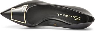 Santoni Hohe Schuhe - Womens leather midheel pump - Gr. UK_3 - in Schwarz - f&uuml;r Damen