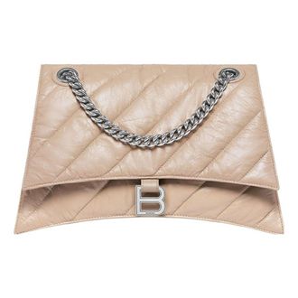 Balenciaga (WMNS) Balenciaga Crush Medium Chain Bag Quilted Light Brown 716393210J02906