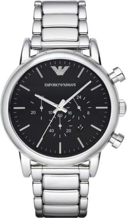 Emporio Armani Accessoires, Heren, Grijs, ONE Size, Luigi Chronograph Horloge