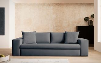 HOME AFFAIRE 3-Sitzer »SLEETLAND XXL in Samtvelours oder Vintage-Leder-Optik« besonders gross und bequem