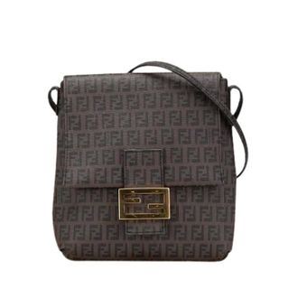 Fendi Pre-owned Cross Body Bags, female, Brown, Size: ONE SIZE Pre-owned Canvas Crossbody Bag