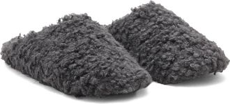 Mango Faux Shearling Slipper in Charcoal at Nordstrom, Size 8.5Us