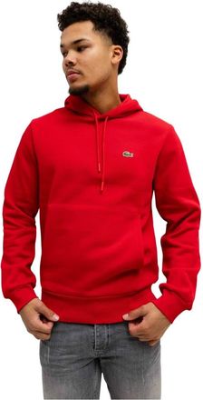 Lacoste Heren, Sweatshirts & Hoodies, Rood, Maat: S Katoen