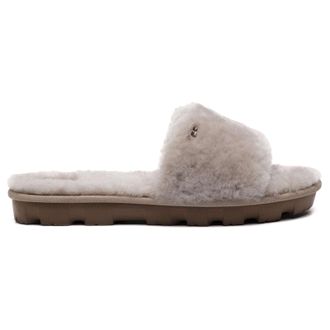 UGG Cozette Fur Suede Womens Slides Sandals - Oyster - Size:UK 5