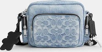 Coach Mens Fletcher Crossbody Bag in Blue | Cotton