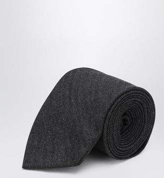 Prada Anthracite Wool Tie