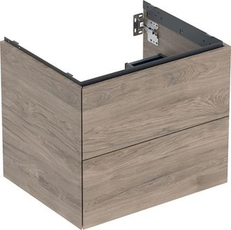 Keramag Geberit One Mueble Bajo Lavabo, 2 Cajones, 59.2x50.4x47cm