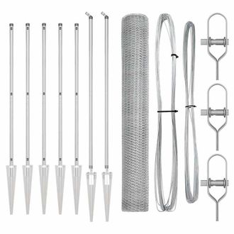 Berkfield Home Hexagon Fence 1.2x10 m Galvanised Steel in Silver
