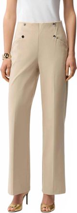 Joseph Ribkoff High Waist Wide Leg Sailor Pants In Parchment