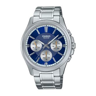 Casio Accessoires, Heren, Grijs, ONE Size, Mtp-1375Pd-2A1Vef Klassieke kast met metalen armband