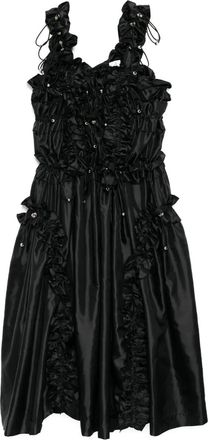 Comme Des Gar&ccedil;ons Abito smanicato con ruches - Nero