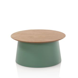 Aquadesign Mesa de centro en polipropileno verde y mdf