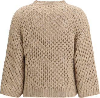 Fabiana Filippi Womens Jumper Platinum Yarn Beech Fleece Wool Sweater