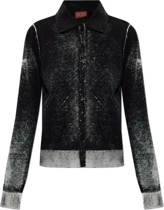 Diesel M-Loren Cardigan - Dames - Vesten - Zwart - M - Katoen - Truien & Vesten