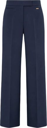Fracomina Regular Broek - Dames - Wijde Broeken - Blauw - XS - Polyester - Broeken