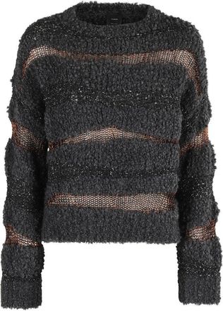 Pinko San Domino Pattern Sweater With Lurex Thread Inserts