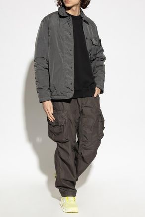 Stone Island Sweatshirt With Logo Patch, Mens, Black