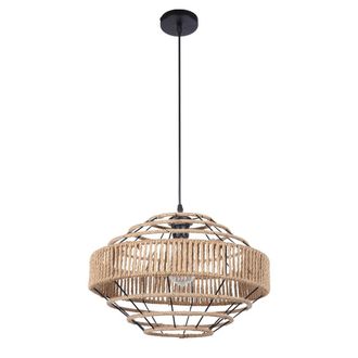 Fabrilamp Fabrilamp L&aacute;mpara De Techo Rustica Cuerda Y Metal Yute