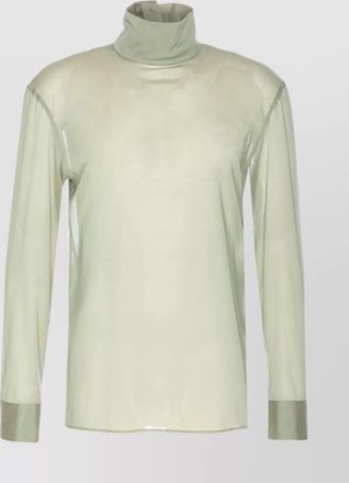 Gucci high neck long sleeve sheer shirt