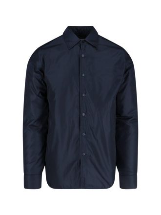 Aspesi Navy Blue Re-Shirt Nylon Casual Shirt