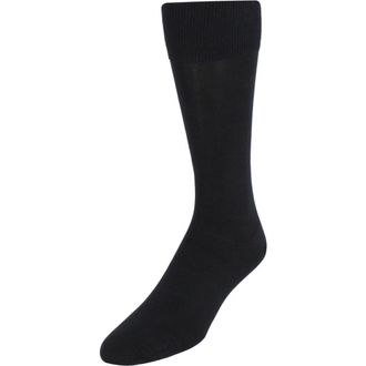Trafalgar Store Sasha Solid Colored Mid-Calf Pima Cotton Socks in Black at Nordstrom