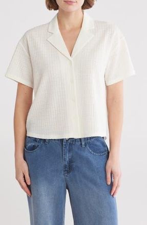 Daniel Rainn Short Sleeve Knit Button-Up Shirt in P897 Antiq at Nordstrom Rack, Size Large