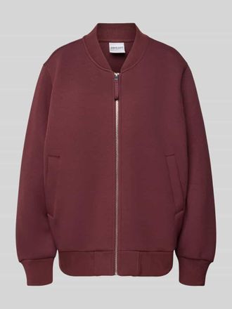 Oh April Bomberjacke mit seitlichen Eingrifftaschen Modell Niva in Aubergine, Gr&ouml;&szlig;e XL