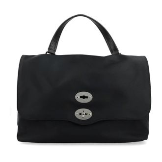 Zanellato Postina - Dames - Handtassen - Zwart - ONE Size - Leer - Tassen