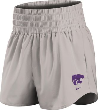 Nike Kansas State Primary Logo One Nike Womens Dri-FIT College Shorts in Grey | IM0052-014